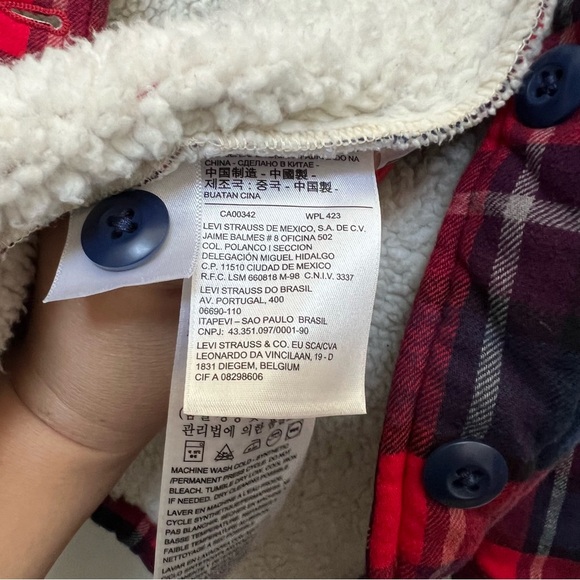 Levi's Sherpa Lined Flannel Jacket Coat - Picture 2 of 7